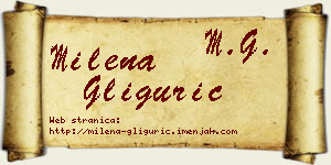 Milena Gligurić vizit kartica